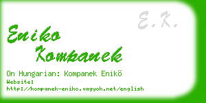 eniko kompanek business card
